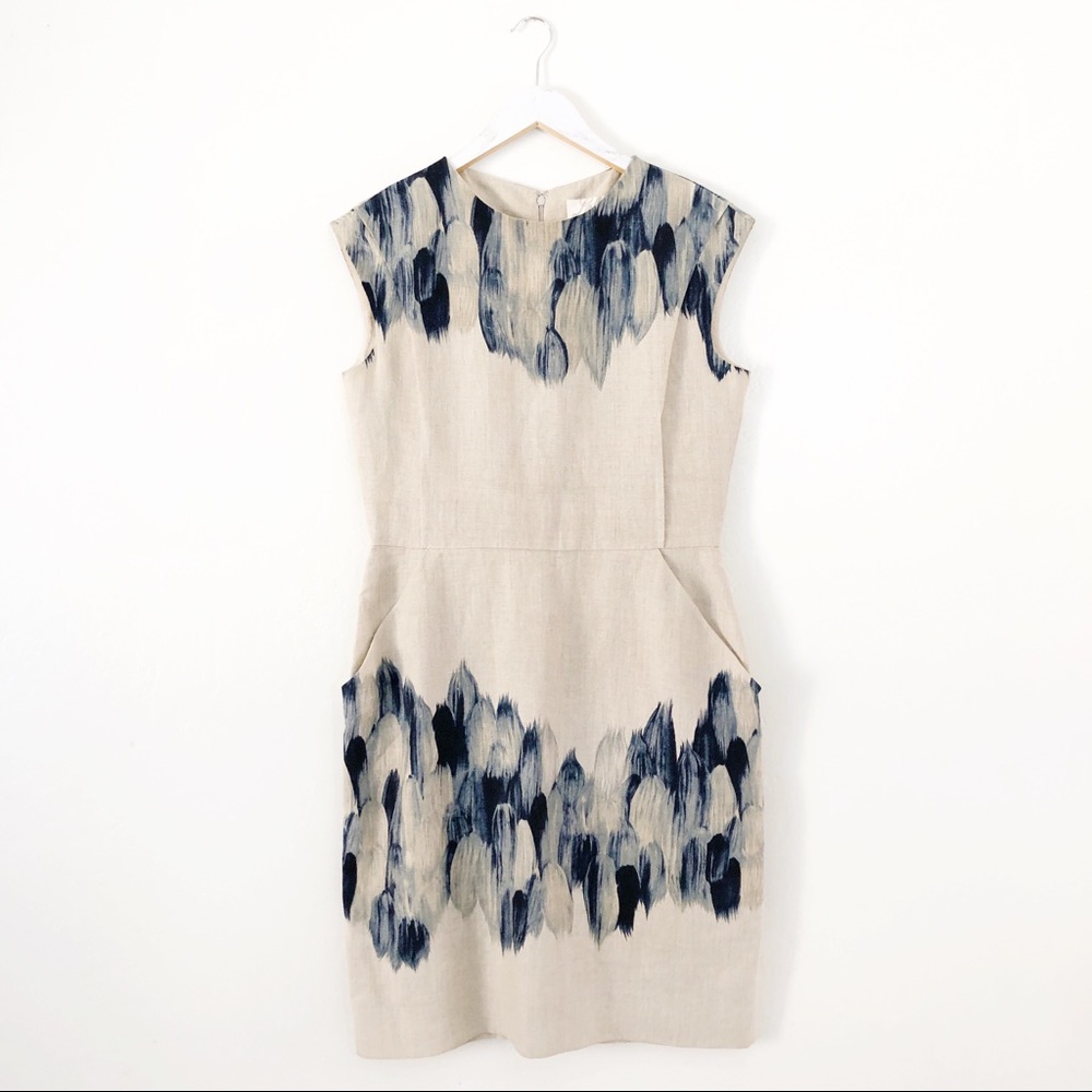 Lela Rose Linen Printed Dress